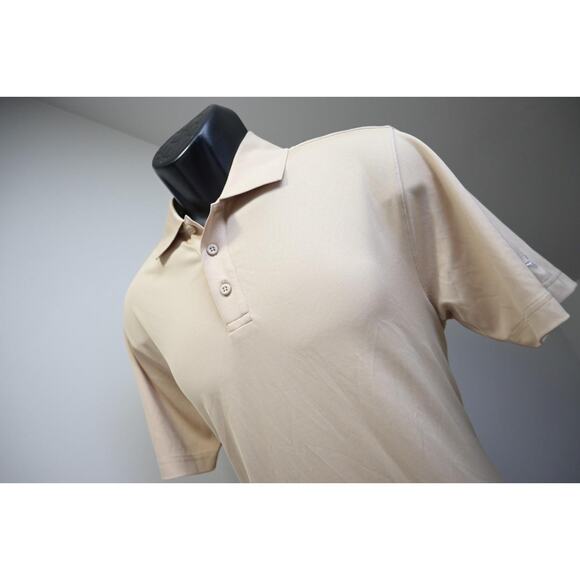 Under Armour Golf Polo HeatGear Loose Gold Performance Golf Shirt Mens Sz Small - Picture 1 of 10